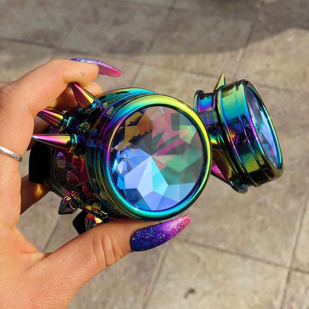 Holographic Spiked Goggles